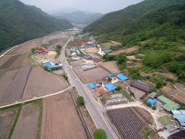 하늘에서 본 마을